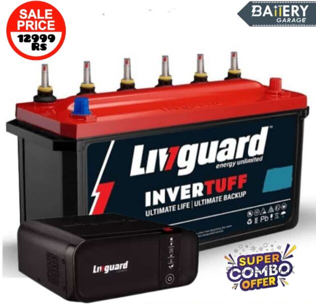 LIVGUARD BATTERY IT 481400 (140AH) + LIVGUARD INVERTER iG700E (600VA)
